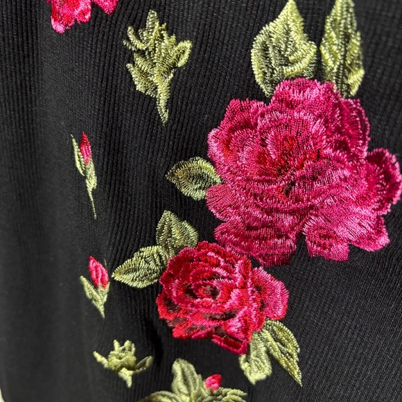 Beautiful INC Embroidered Long Lightweight Cardigan, Size Medium - Picture 6 of 9